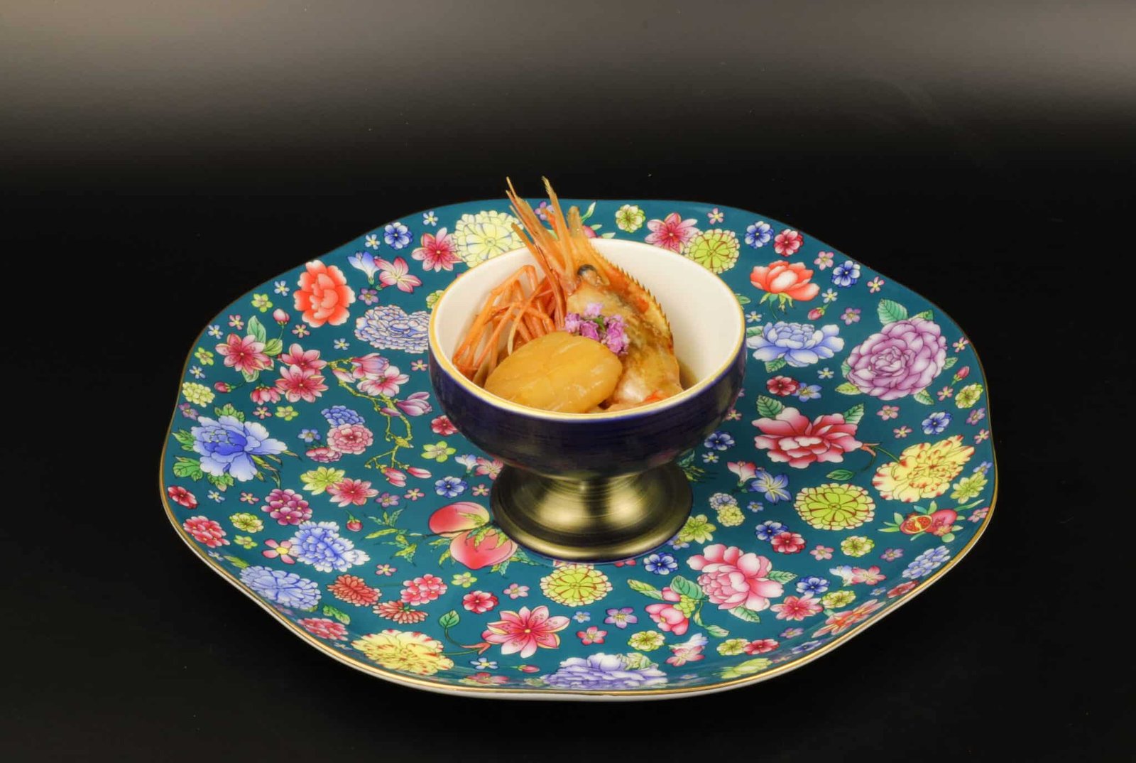 牡丹海老と帆立貝の紹興酒漬け