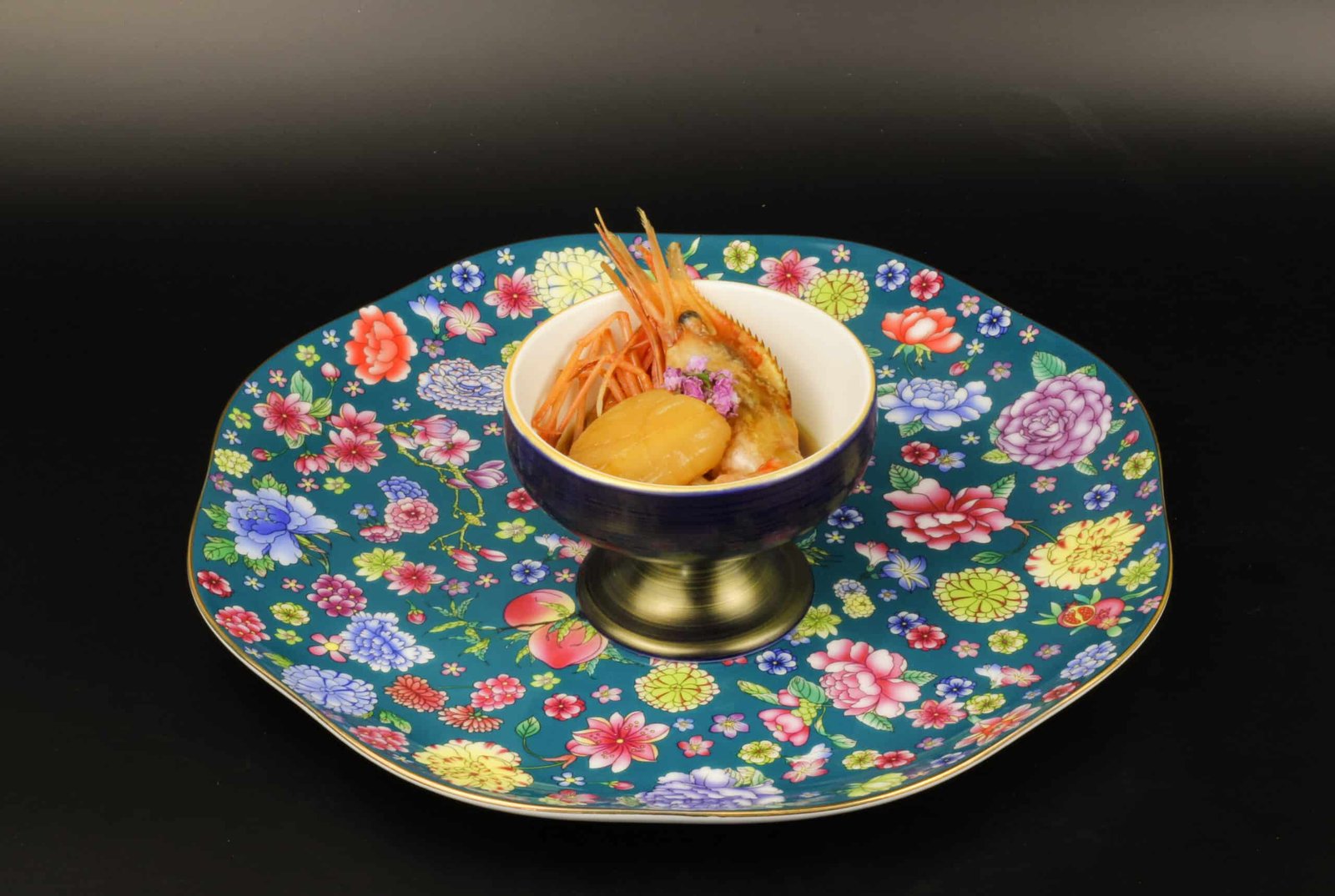 牡丹海老と帆立貝の紹興酒漬け