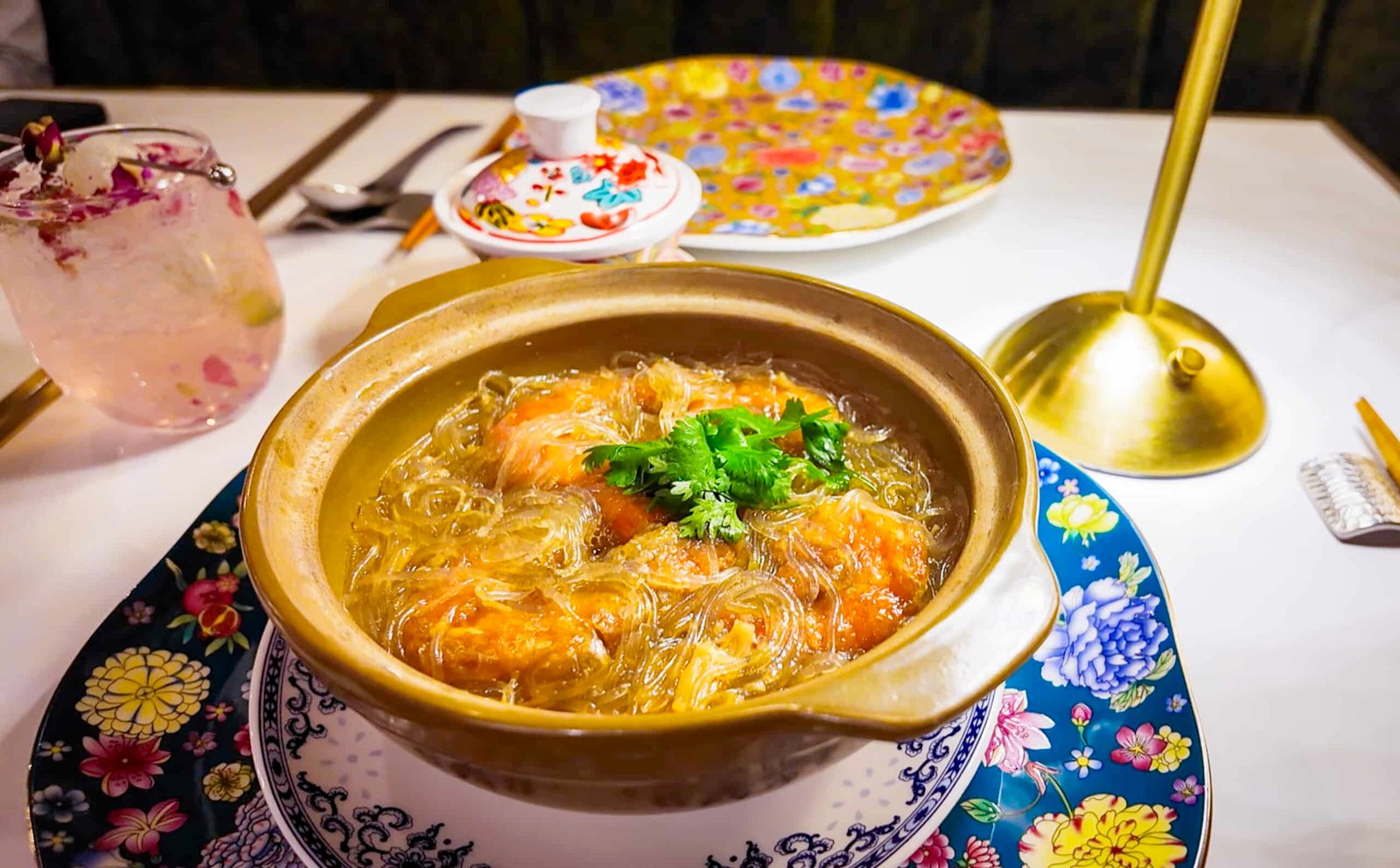 XO醤土鍋煮　—　XO醬軟殼蝦球粉絲煲